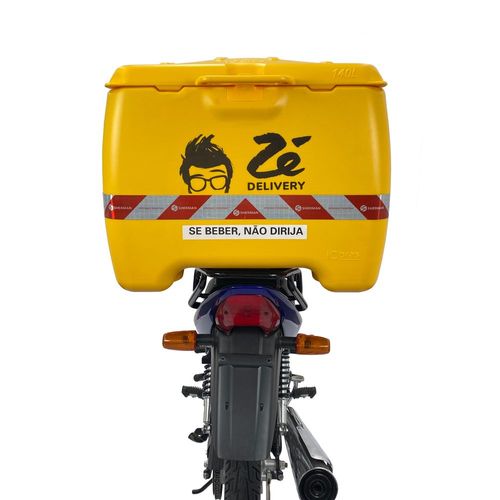 Kit Baú Zé Delivery 140L + Suporte para moto